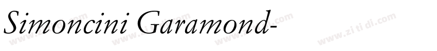 Simoncini Garamond字体转换